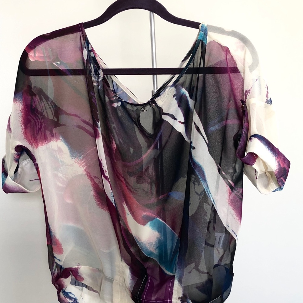 Brand New Lucy & Co sheer Top-Small - Picture 1 of 8